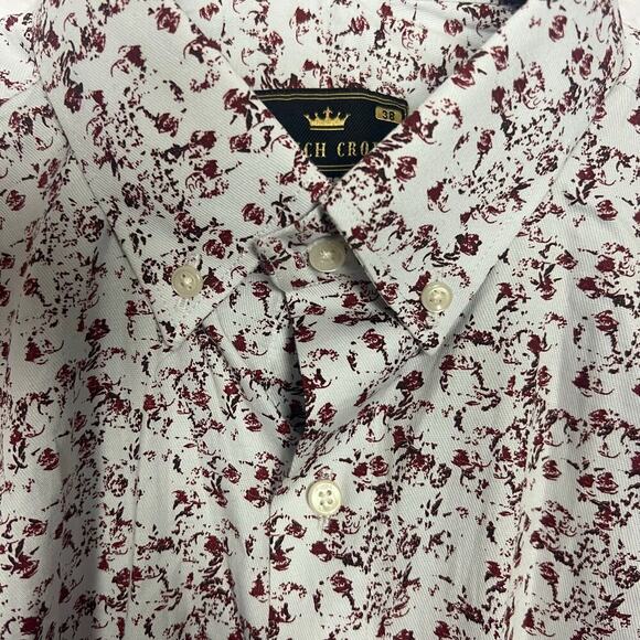 French Crown Men's Pattern Button Down Shirt - Picture 6 of 10